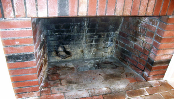 Moisture in fireplace