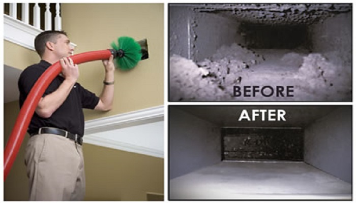 air duct cleaning before and after