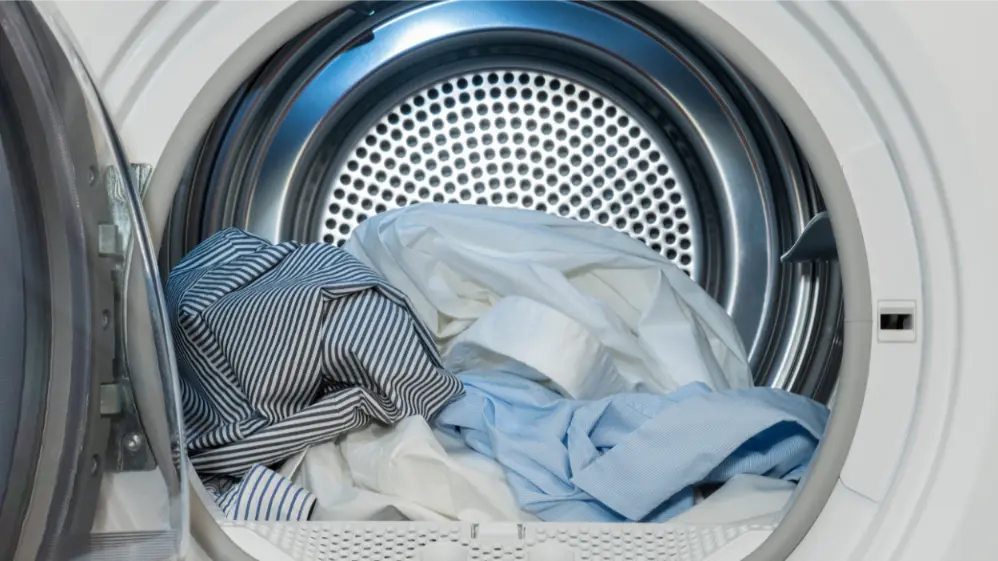 dryer full of clothes